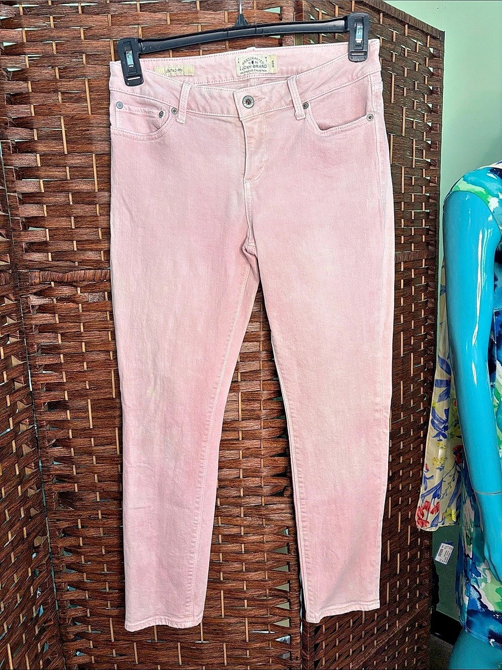 Lucky Brand Lolita Capri Skinny Light Pink Jeans Like New